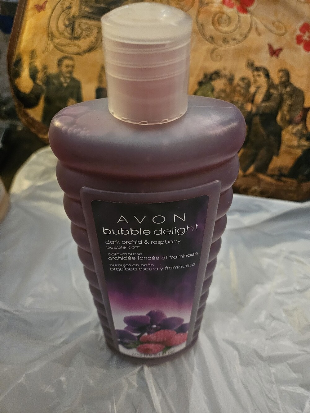 Avon Bubble Bath 24 fl Oz Discontinued Dark Orchid & Raspberry New Old Stock. 